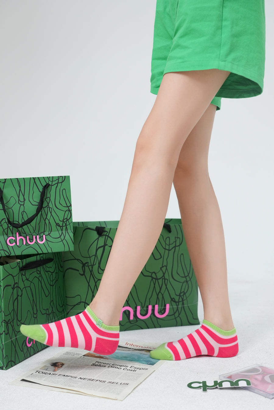 CHUU Striped Color Socks