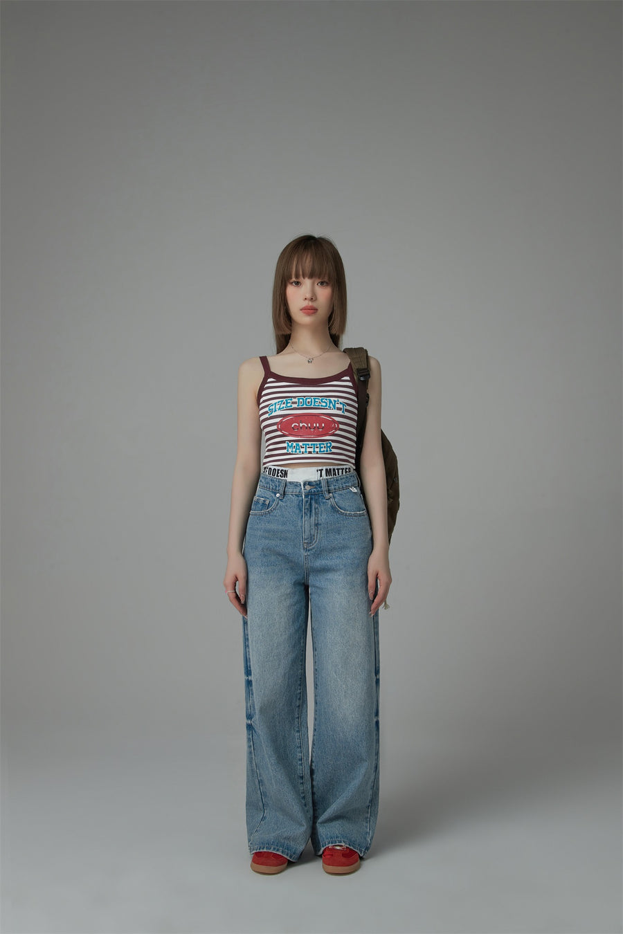 CHUU Striped Sleeveless Crop Top