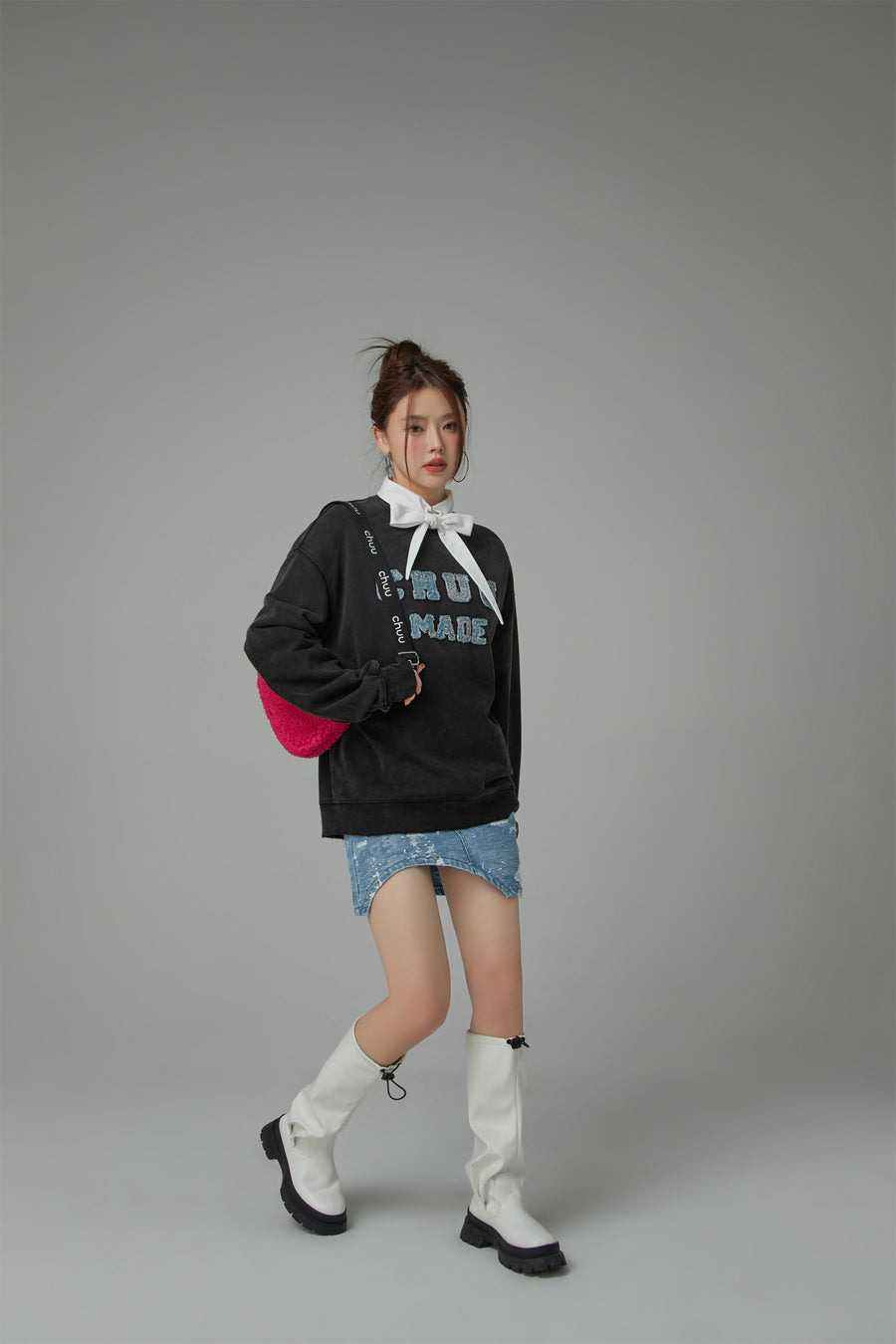 CHUU Chuu Made Washed Loose Fit Sweatshirt