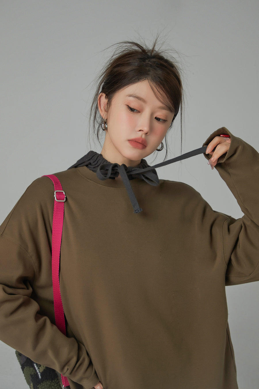 CHUU Round Neck Loose Fit Long-Sleeves Top