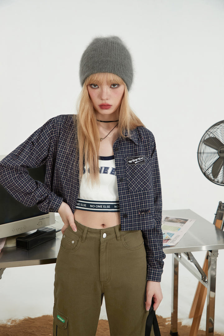 Village Check Cropped Shirt