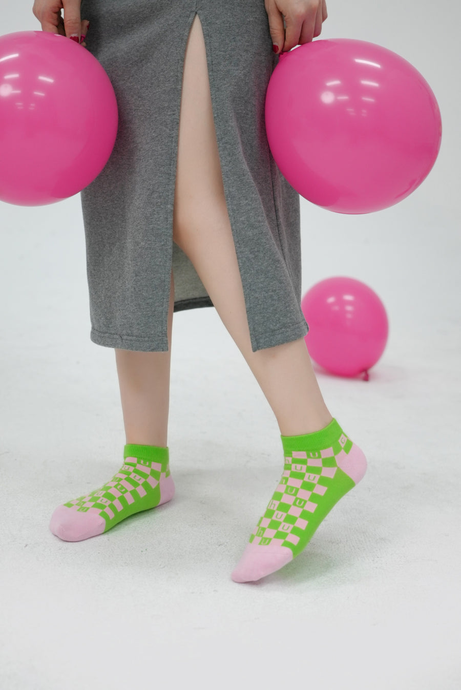 CHUU Checkerboard Fake Socks