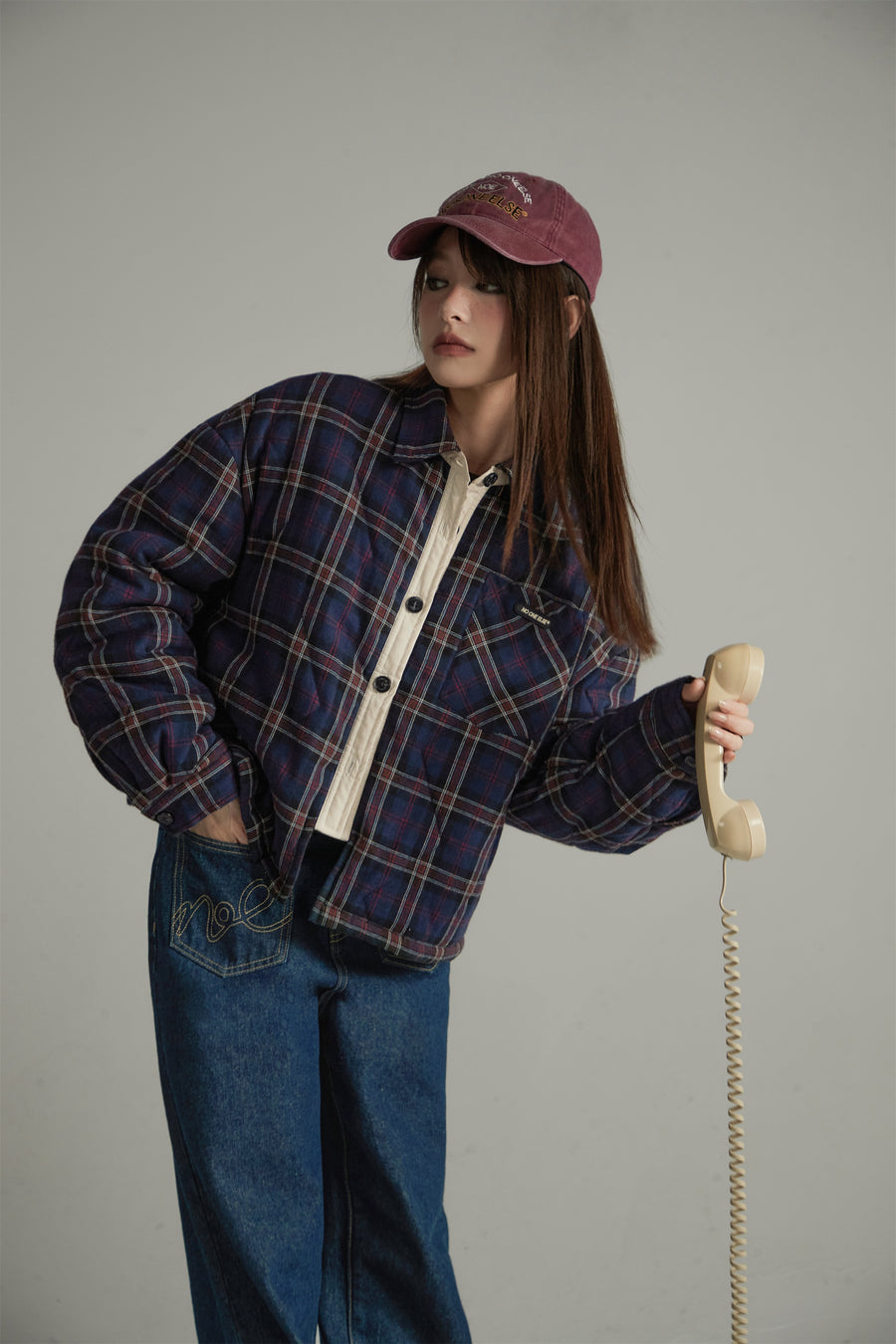 CHUU Check Shirt Overfit Jacket