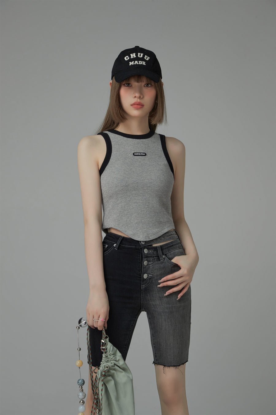 CHUU Color Slim Sleeveless Crop Top