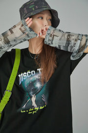Disco Time See-Through Sleeves T-Shirt