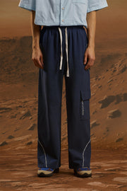 String Cargo Wide Pants