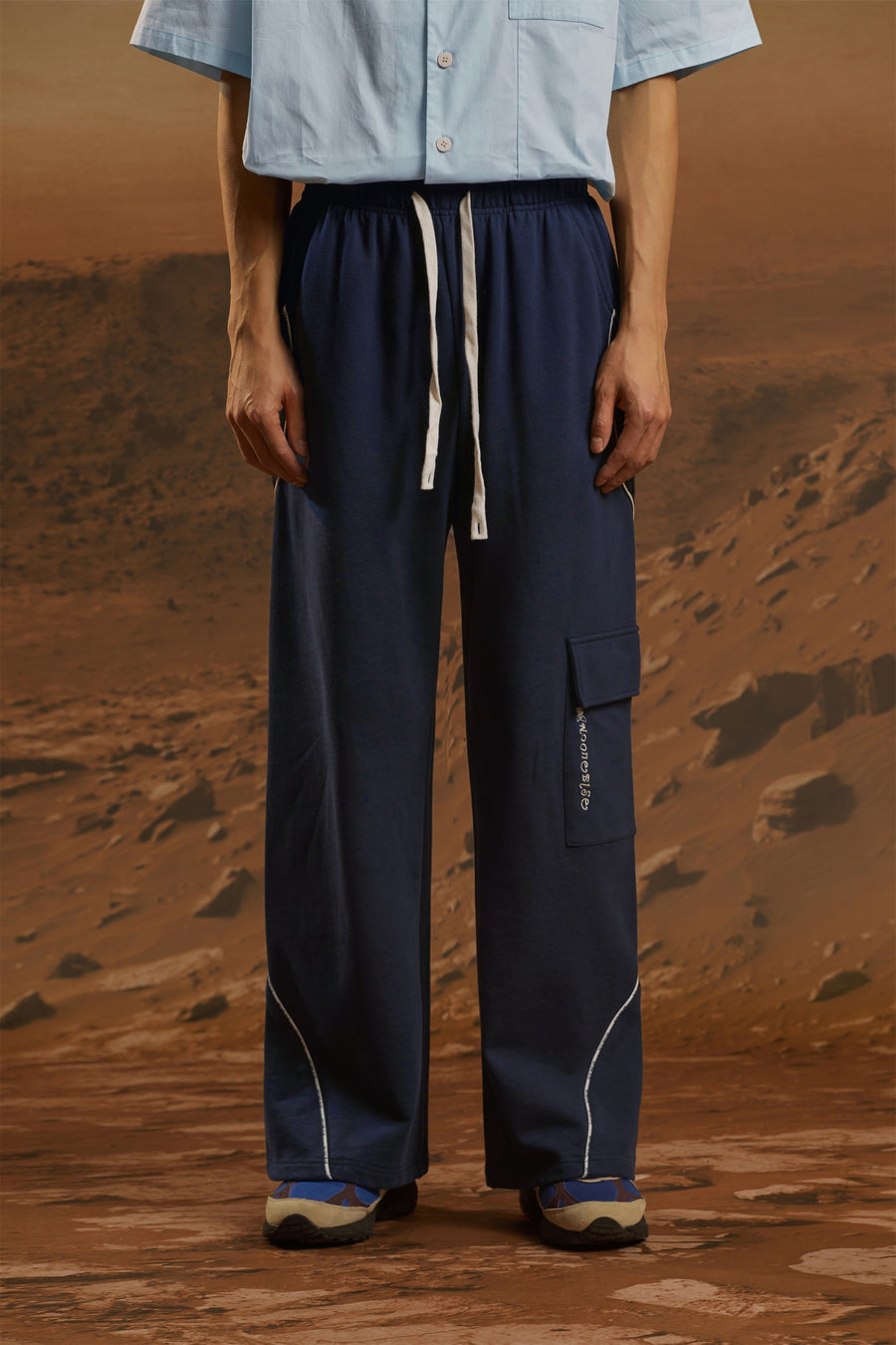 CHUU String Cargo Wide Pants