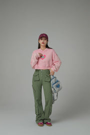 Chuu Baby Heart Crop Hoodie