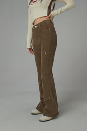 Better Than Ever Heart-Embroidered Bootcut Pants