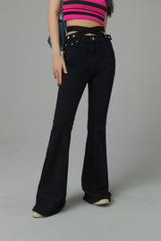 Just A Lullaby Fashion High-Waist Bootcut Jeans