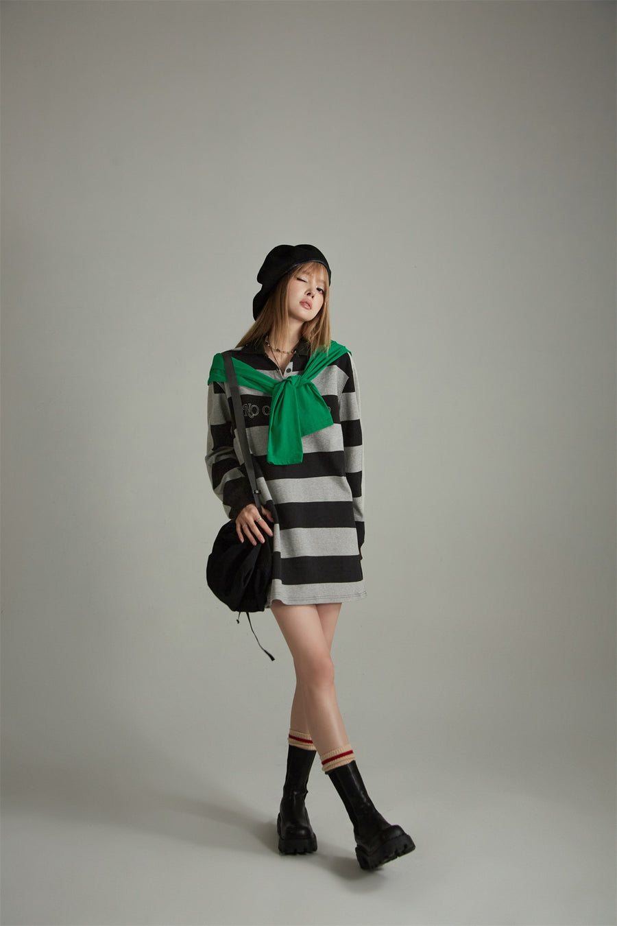 CHUU Striped Loose Fit Dress