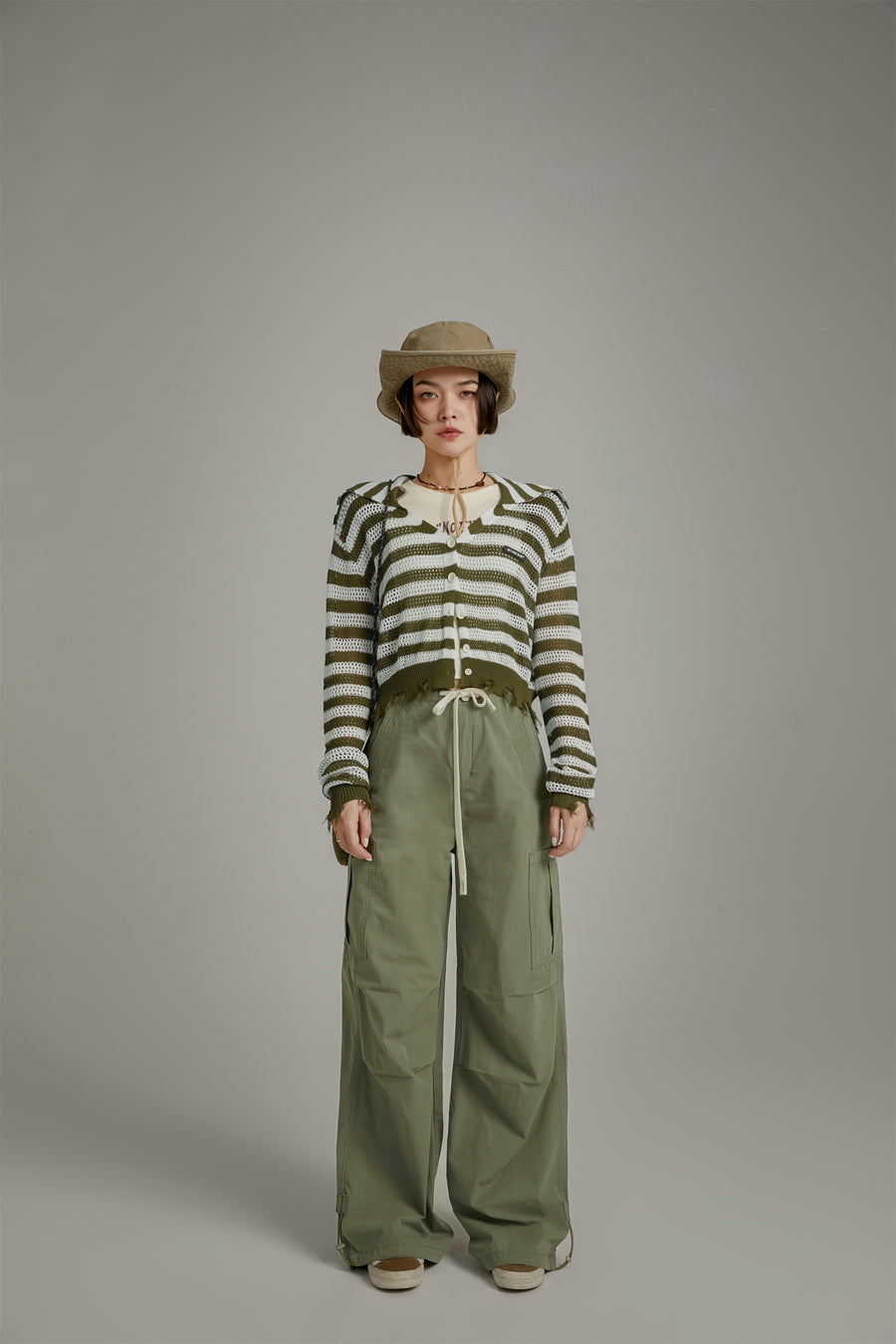 CHUU String Wide Cargo Pants