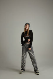 Noe Cool Design Straight Jeans