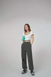 Slit Back Jogger Pants