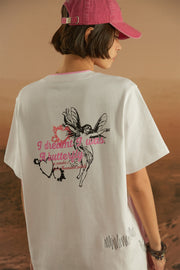 Butterfly Printed Back T-Shirt