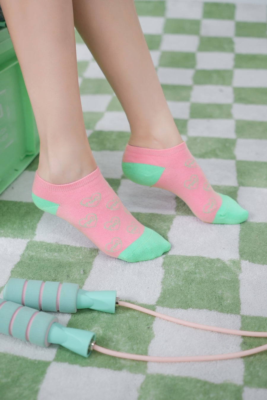 CHUU Little Hearts Fake Socks