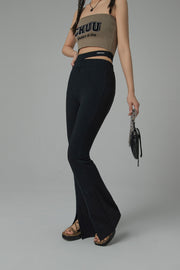 Split Slim Pants