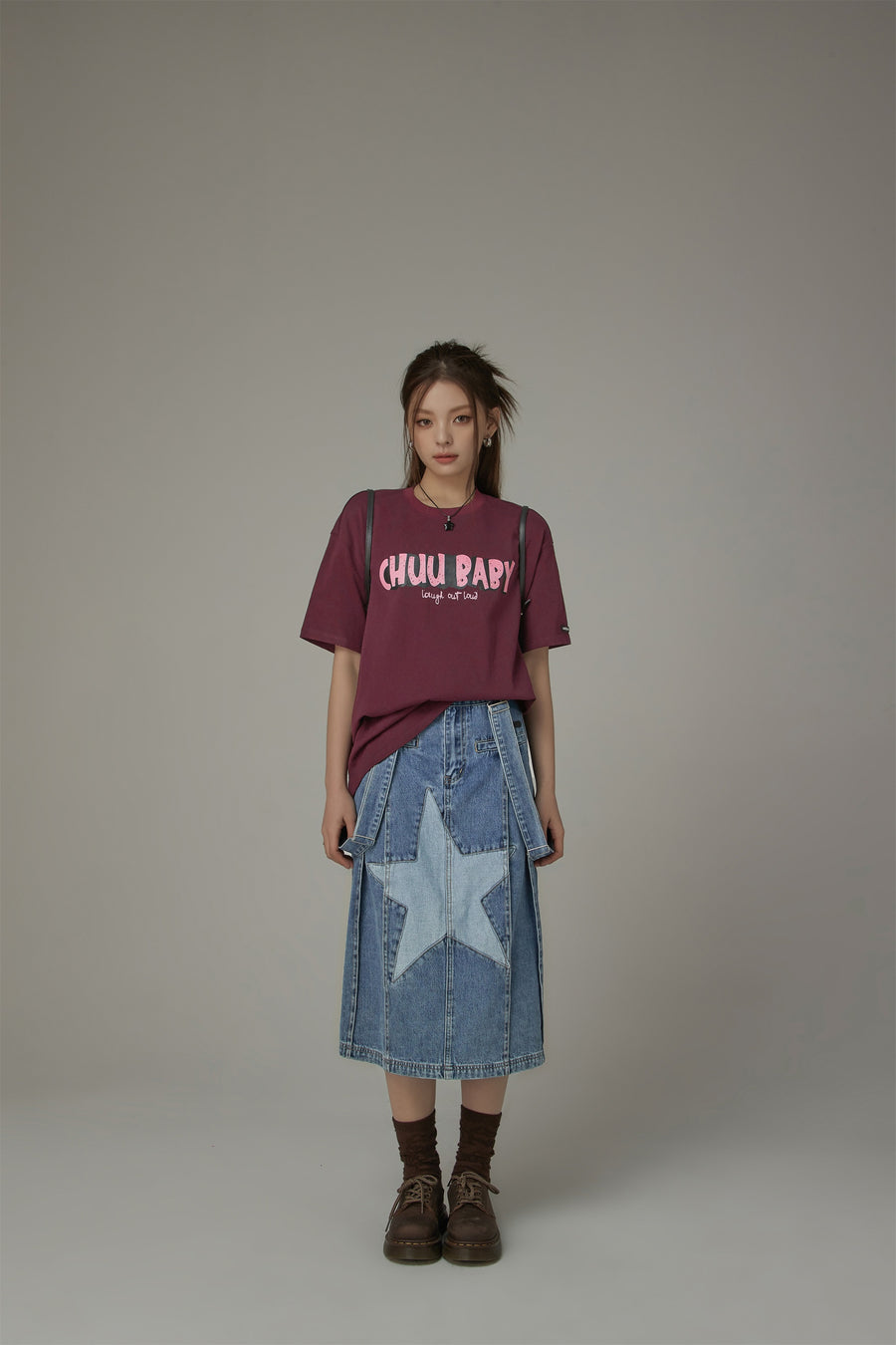 CHUU Chuu Baby Logo Cotton Loose Fit T-Shirt