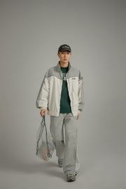 Color Matching Loose Fit Field Jacket