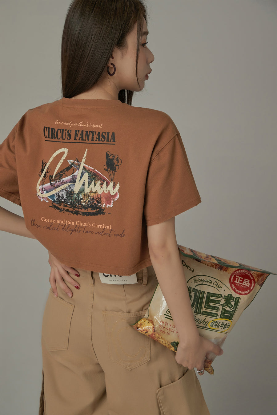 CHUU Cropped Loose Fit T-Shirt