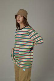 Star Striped Loose Fit T-Shirt