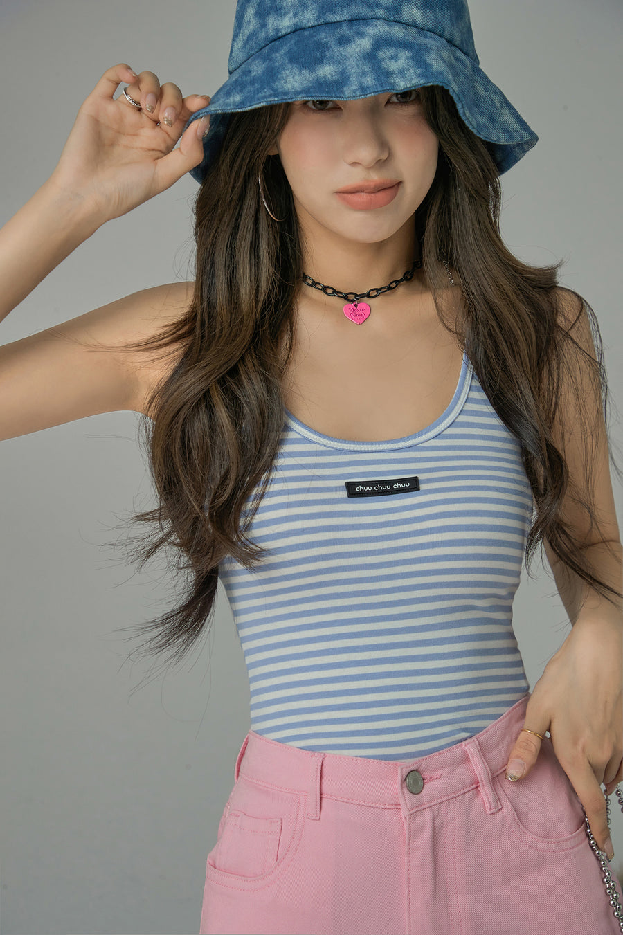 CHUU Pleasure For The Eyes Stripes Sleeveless Top