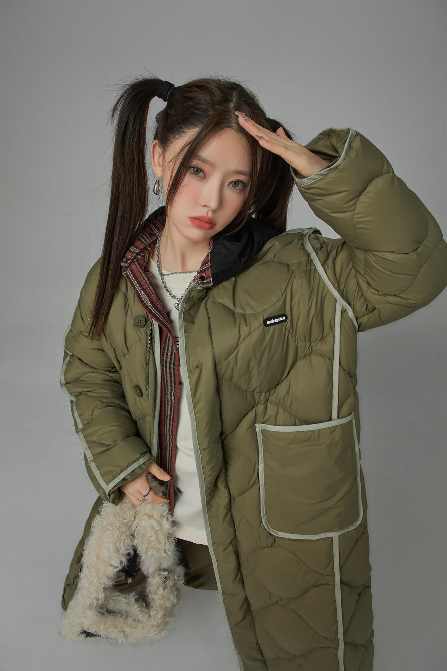 CHUU I Got Up Cozy Quilted Padding Coat