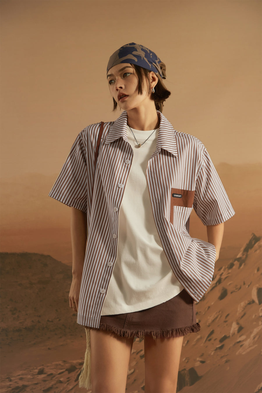 CHUU Stripe Loose-Fit Shirt