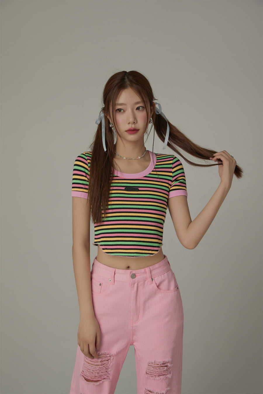 CHUU Color Stripe T-Shirt