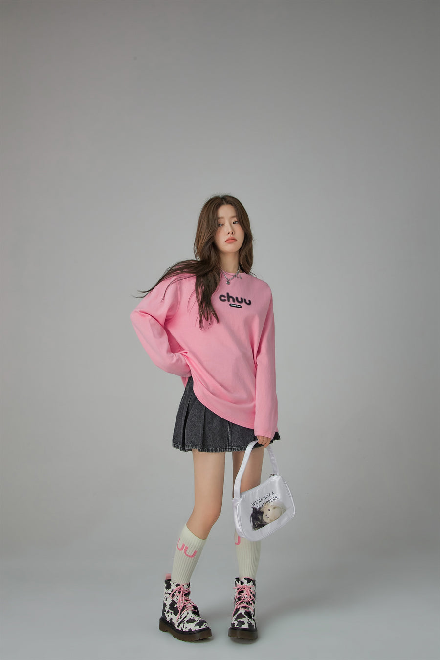 CHUU Blurry Long-Sleeved Sweatshirt