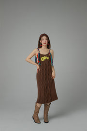 Chuu Baby Ribbed Knit Maxi Dress