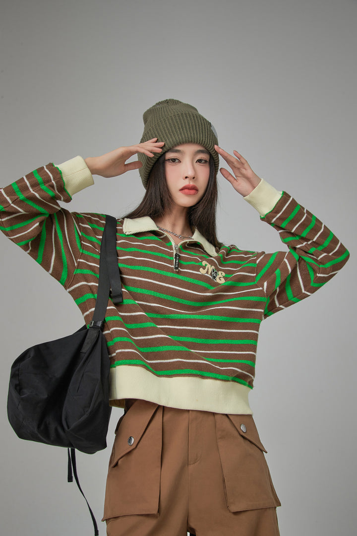 Do All Things With Love Stripes Sweatshirt