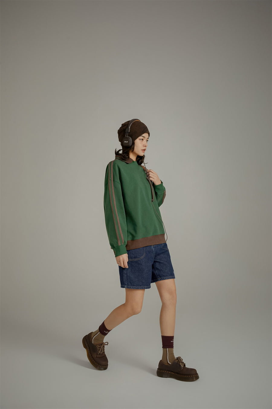 CHUU Polo Collar Loose Fit Sweatshirt