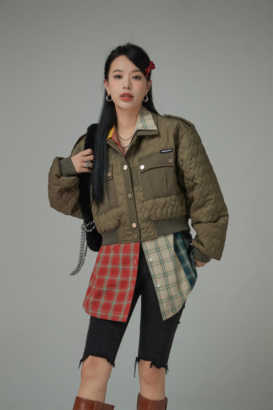 CHUU Treat You Better Big Pocket Cotton Padded Jacket