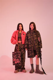 Louder Than A Lion Hot Girl Camouflage Loose-Fit Padded Coat