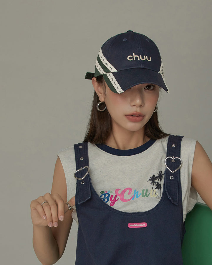 Embroidered Chuu Two Toned Ball Cap