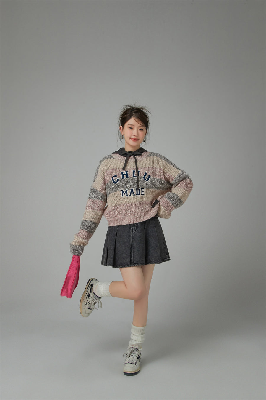 CHUU Crazy Chill Ribbed Loose Crop Knit Sweater