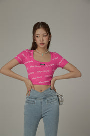 Chuu Baby Cropped Knit Top