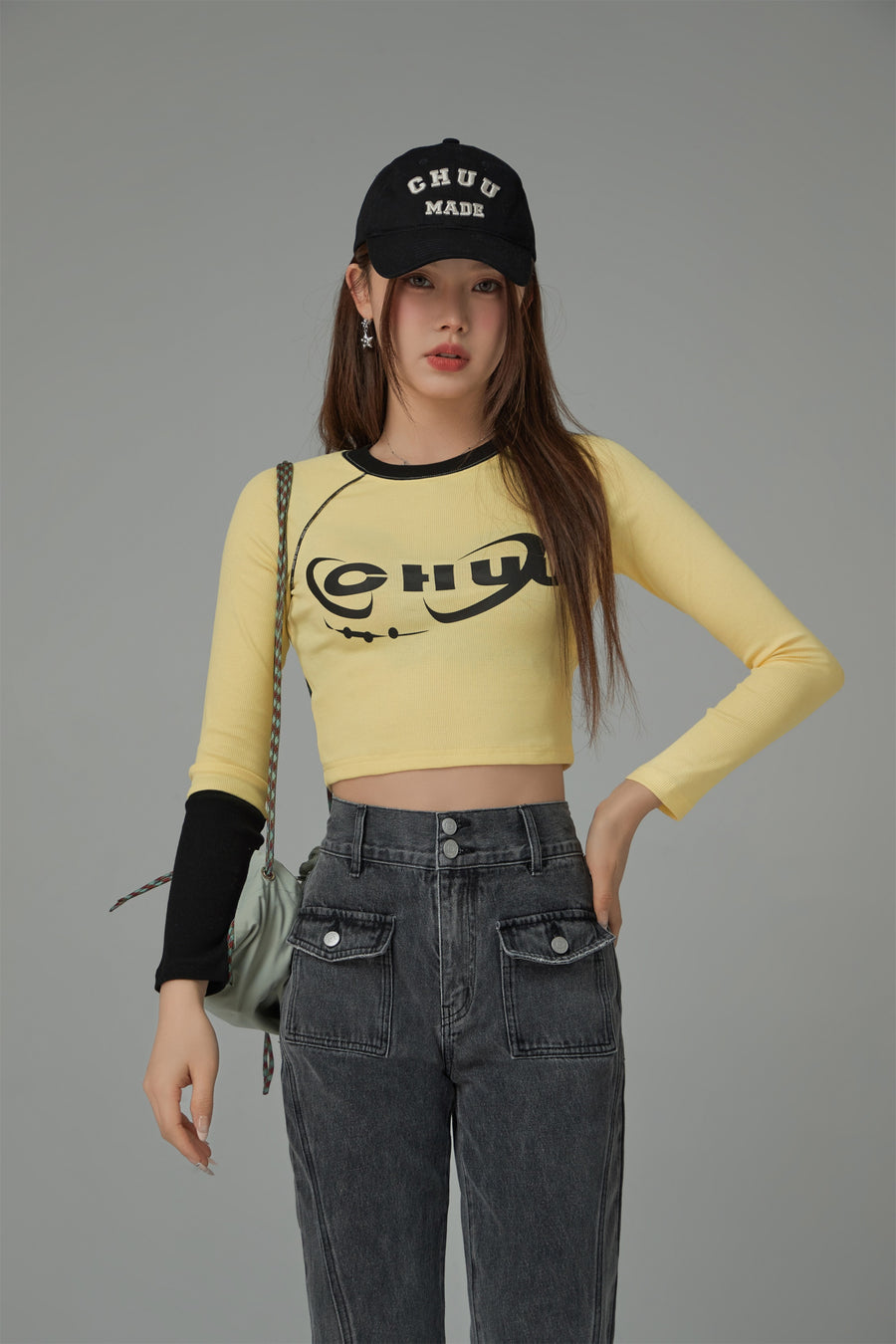 CHUU Back Split Raglan T-Shirt