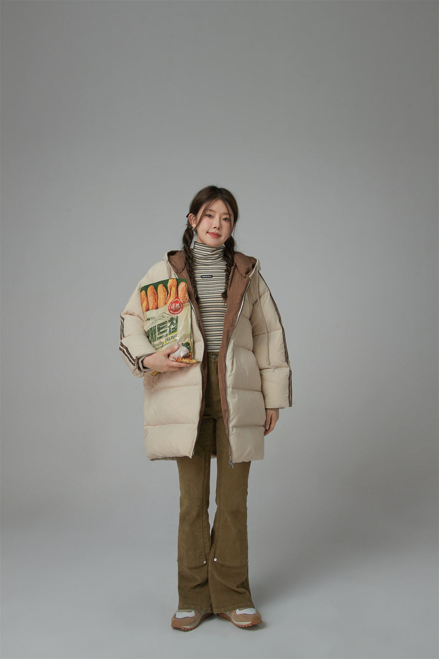 CHUU Duck Down Hooded Padded Coat