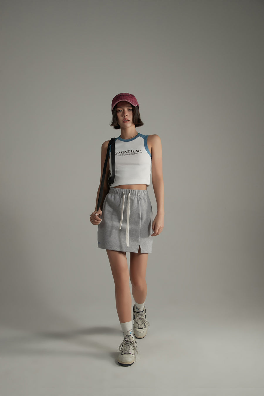 CHUU Waist Band Jogger Mini Skirt