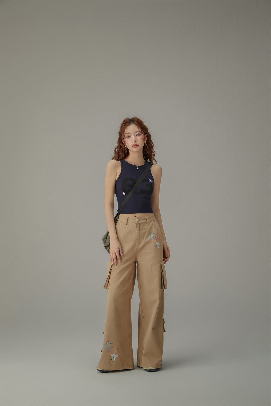 CHUU Star Number Slim Sleeveless Top