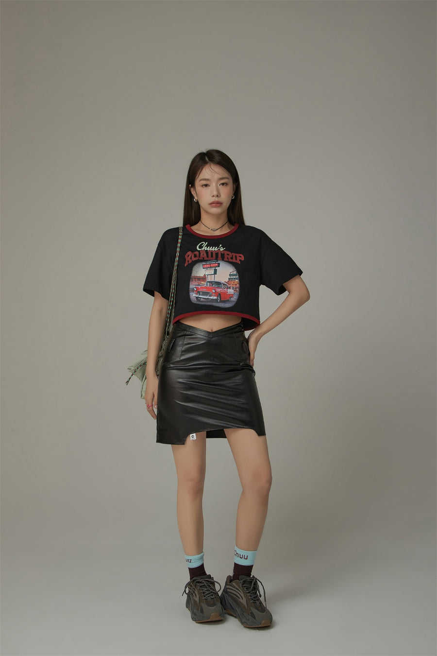 CHUU Road Trip Cropped T-Shirt