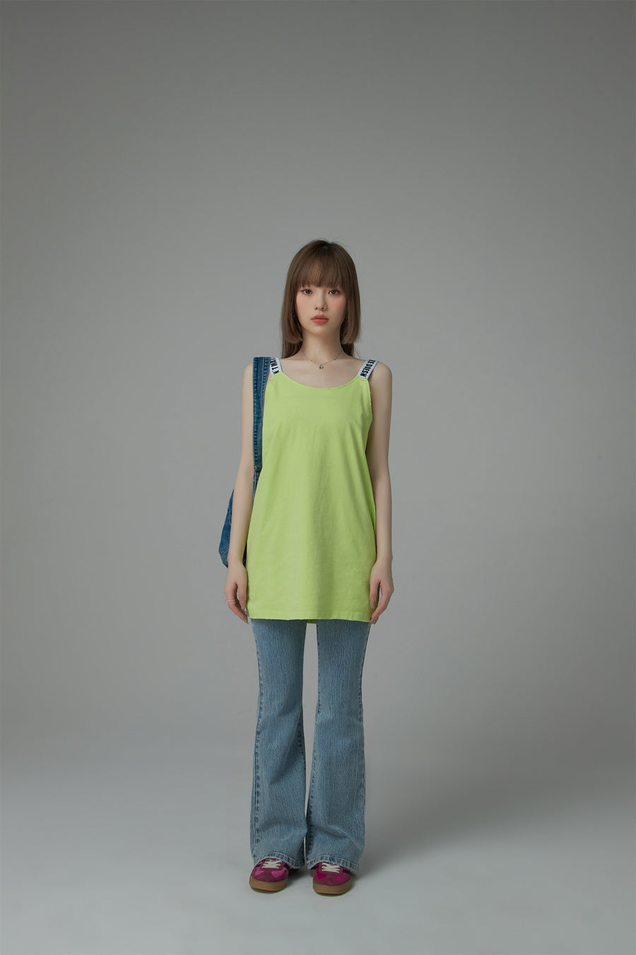 CHUU Size Doesnt Matter Straps Loose Fit Sleeveless Top
