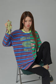 Size Doesnt Matter Color Stripe T-Shirt