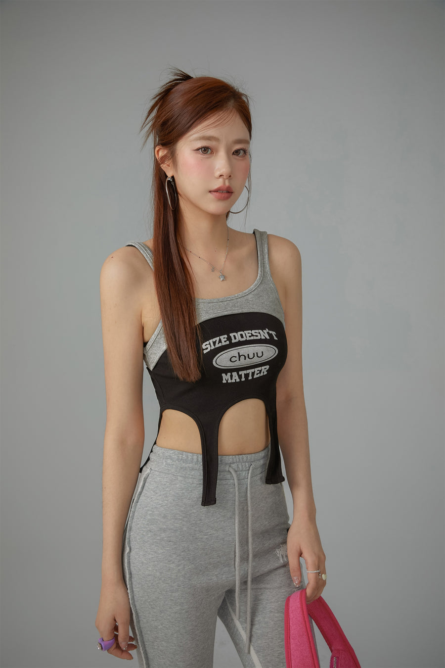 CHUU Size Doesnt Matter Sleeveless Crop Top