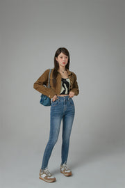 Heart Pocket Skinny Jeans