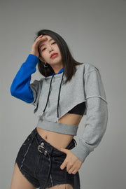 Side Slit Color Hoodie