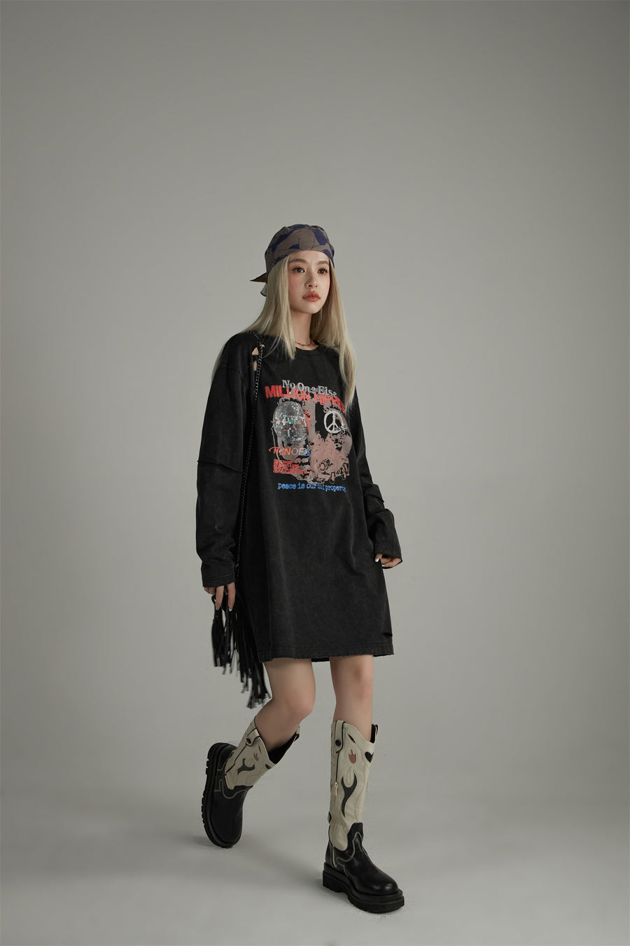 CHUU Million Hippies Sweatshirt Dress