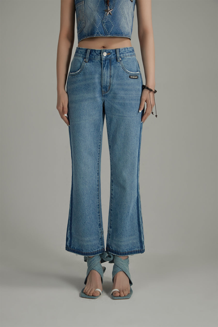 CHUU Semi Bootcut Denim Jeans